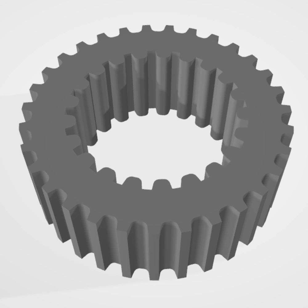 Another detailed gear saved as a STEP file