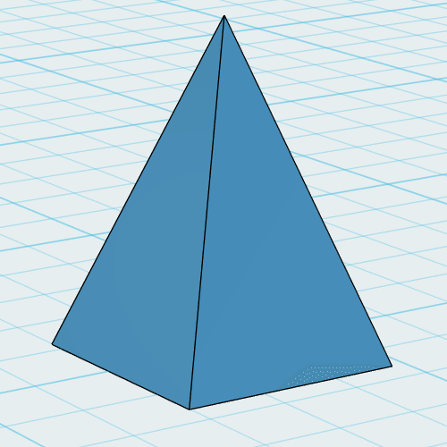 Isang simpleng STL pyramid 3D na modelo