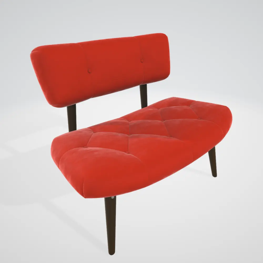 דגם תלת מימד של כיסא בעל מרקם