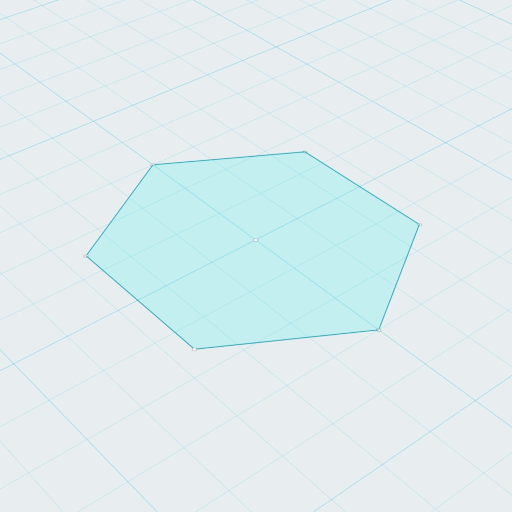 シンプルな2D六角形スケッチ