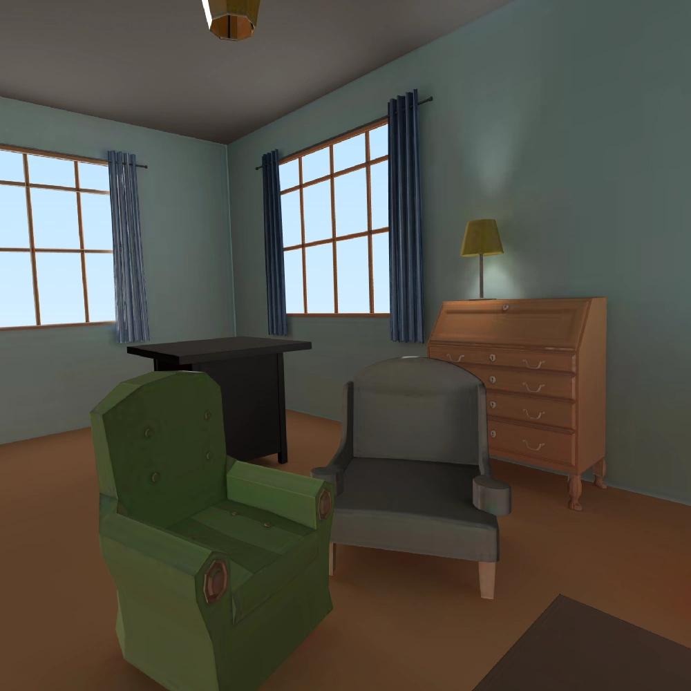 A GLB model of a room