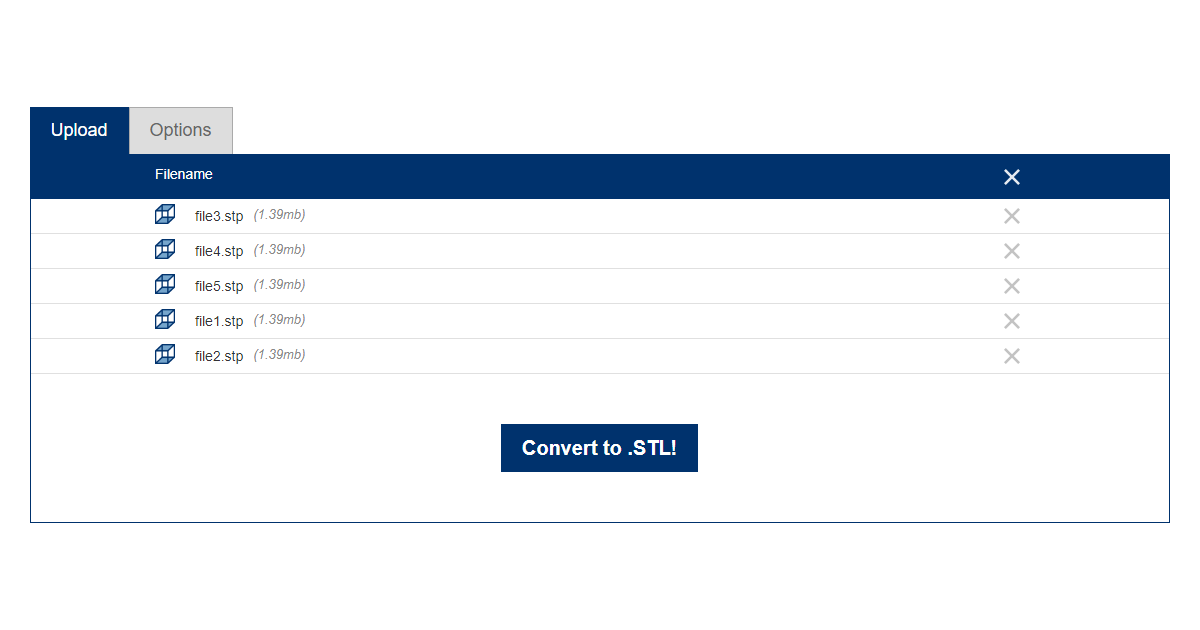 Batch File Conversion Added for Some Formats - ImageToStl