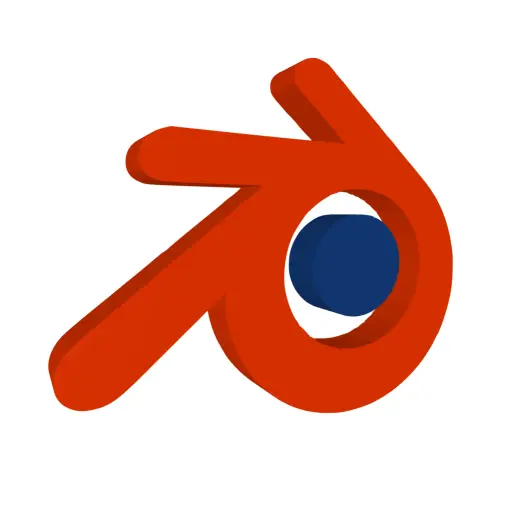 Logo Blender yang Diekstrusi