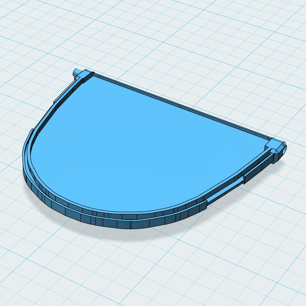 Isang 3D CAD na disenyo para sa isang cat flap