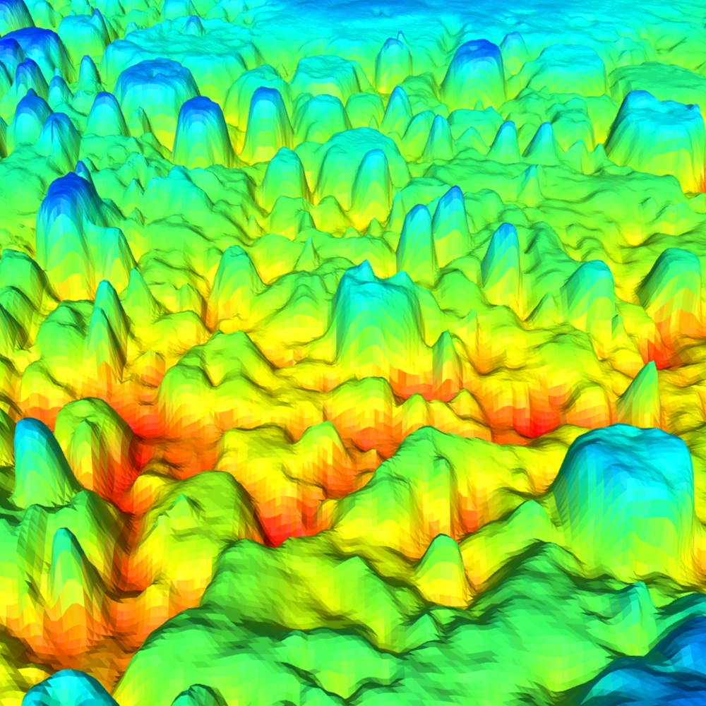 Eine andere Ansicht des 3D-Höhenkartenmodells